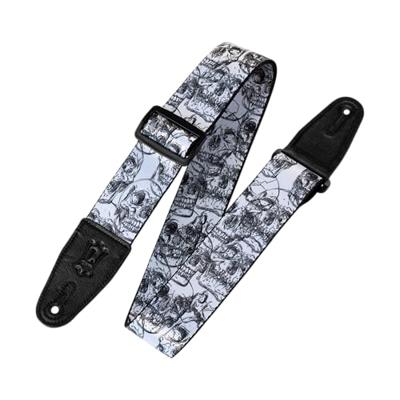 Levys Leathers MPD2C-048 polyester gitaarband met print - skulls