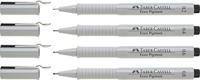 Faber Castell FC-167004 Tekenpen Ecco Pigment 4-delig Etui - thumbnail