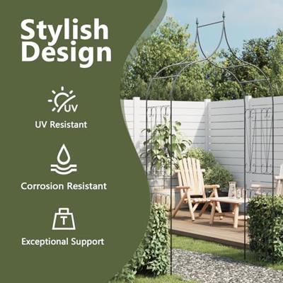 VidaXL Tuinboog speer ontwerp donkergroen