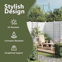 VidaXL Tuinboog speer ontwerp donkergroen - thumbnail