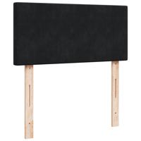 Boxspring met matras fluweel zwart 90x190 cm - thumbnail