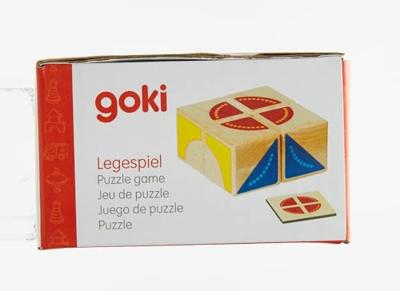 Goki houten patronenspel kubus