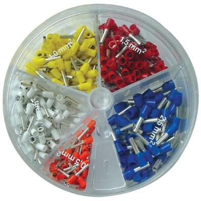 Handig rond assortiment met Geïsoleerde Adereindhulzen 0,5: