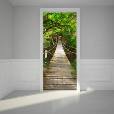 3D Wallpaper poster stickers zelf zelfklevende verwisselbare Home deur decoratie stickers grootte: 60cm × 180cm