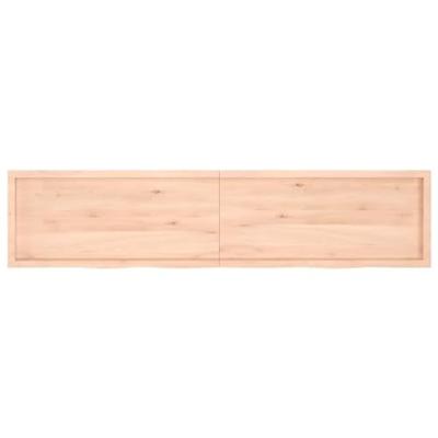 VidaXL Wastafelblad 220x50x(2-6) cm onbehandeld massief hout