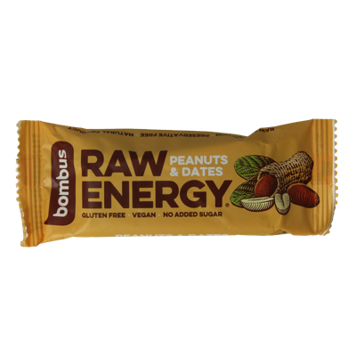 Bombus Raw energy bar peanut & dates 50 Gram