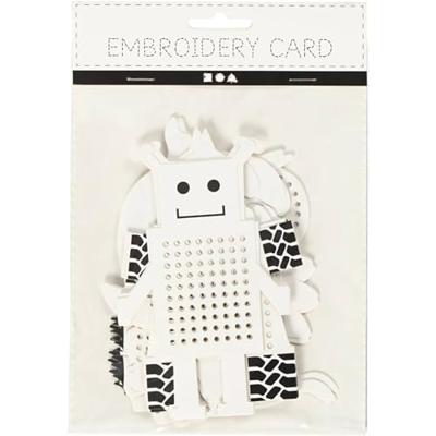 Creativ Company Https://www.cchobby.nl/kruissteken-karton-dieren-robotten-h-8-13-cm-b-8-13-cm-wit-6x3-stuk-1-doos