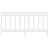 Hoofdbord 206x4x100 cm massief grenenhout wit - thumbnail