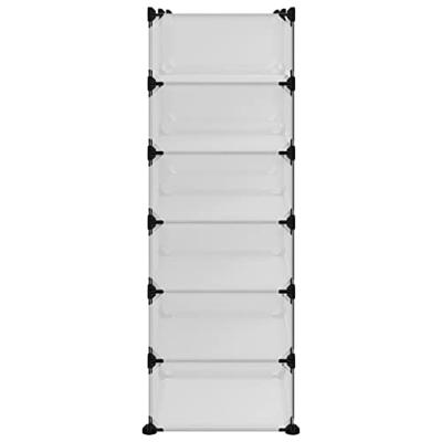 VidaXL Schoenenrek 94,5x36,5x106 cm polypropeen transparant