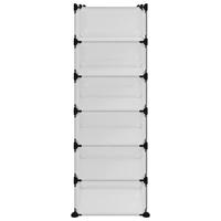 VidaXL Schoenenrek 94,5x36,5x106 cm polypropeen transparant - thumbnail