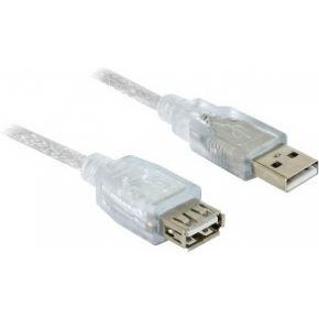 Delock 82239 USB-kabel USB 2.0 USB-A stekker, USB-A bus 1.80 m Wit
