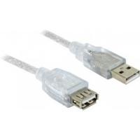 Delock 82239 USB-kabel USB 2.0 USB-A stekker, USB-A bus 1.80 m Wit - thumbnail
