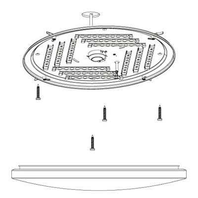 Eglo Ø 55cm plafonnièreFrania-S met kristal effect - 98448