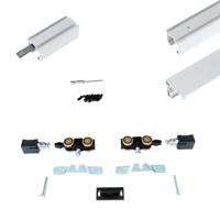 Xperta set 6m rail - Wit - vloerplint - Dubbele deur - opbouw - thumbnail