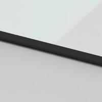 Schuifdeur met beslag 102,5x205 cm gehard glas en aluminium - thumbnail