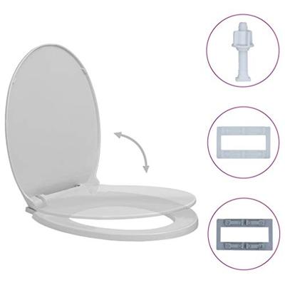 Toiletbril soft-close ovaal lichtgrijs