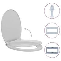 Toiletbril soft-close ovaal lichtgrijs - thumbnail