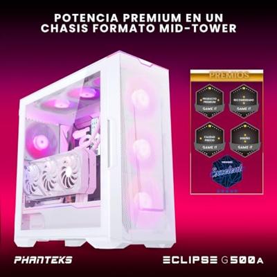 Phanteks Eclipse G500A Midi-tower PC-behuizing, Gaming-behuizing Wit - thumbnail