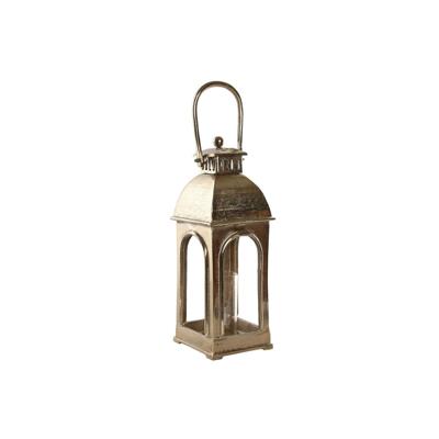 Lantaarn Home ESPRIT Gouden Aluminium Kristal Vintage 17 x 17 x 59 cm