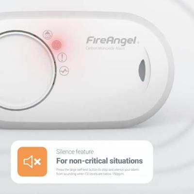 FireAngel FA3820-EUX10 Koolmonoxidemelder Incl. batterij (10 jaar) werkt op batterijen Detectie van Koolmonoxide - thumbnail