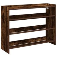 VidaXL Schoenenrek 80x25x62 cm bewerkt hout gerookt eikenkleurig - thumbnail