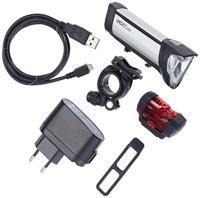 Busch & Muller verlichtingsset busch und müller ixon core + ixxi achterlicht usb oplaadbaar 50 lux zwart/zilver - thumbnail