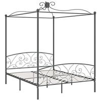 Hemelbedframe metaal grijs 180x200 cm - thumbnail
