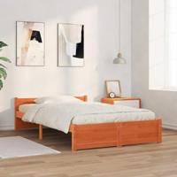 Bedframe Wasbruin 135 x 190 cm Massief grenenhout - thumbnail