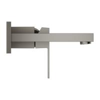 Wastafelmengkraan GROHE Eurocube 2-Gats Wand 172 Mm Hard Graphite Geborsteld - thumbnail
