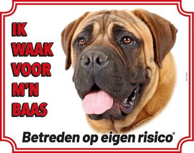 Bullmastiff Blond Waakbord