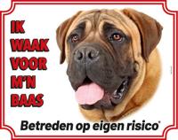 Bullmastiff Blond Waakbord - thumbnail