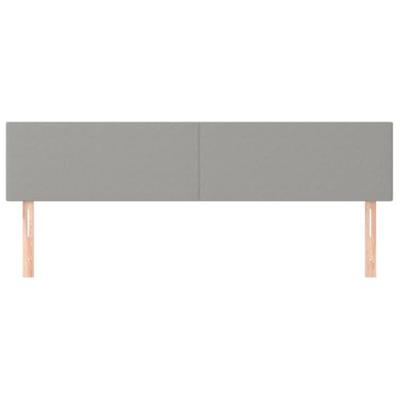 Hoofdborden 2 st 90x5x78/88 cm stof lichtgrijs