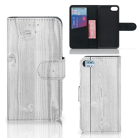 iPhone 7 | 8 | SE (2020) | SE (2022) Book Style Case White Wood - thumbnail