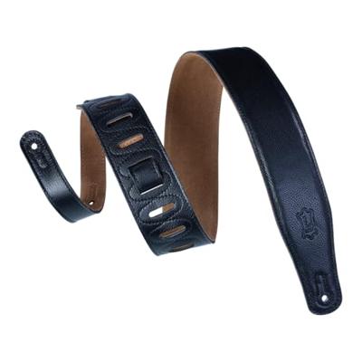 Levys Leathers M26GF-BLK gevoerd lederen gitaarband, zwart Levys Leathers M26GF-BLK gevoerd lederen gitaarband, zwart