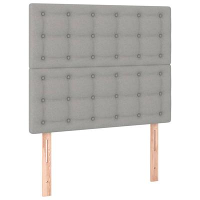Hoofdbord LED 80x5x78/88 cm stof lichtgrijs - thumbnail