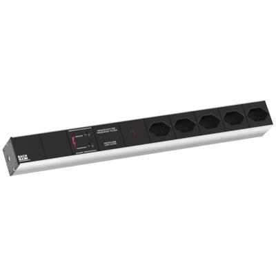 Bachmann 800.1261 19 inch Stekkerdoos voor patchkast 1 HE Contactdoos T13 Overspanningsbescherming Meerdere kleuren Bachmann 800.1261 19 inch Stekkerdoos voor patchkast 1 HE Contactdoos T13 Overspanningsbescherming Meerdere kleuren