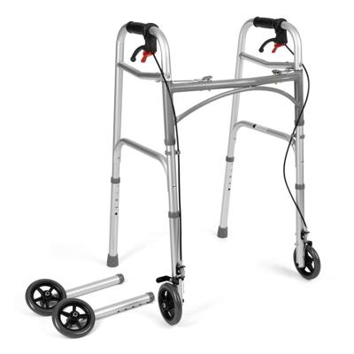 Vierwielige rolstoel met remmen TIMAGO JMC-C 3223 Zilver