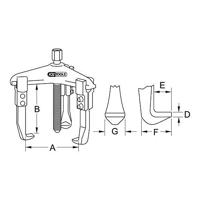 KS Tools 6300101 Poelietrekker Aantal haken: 3 - thumbnail