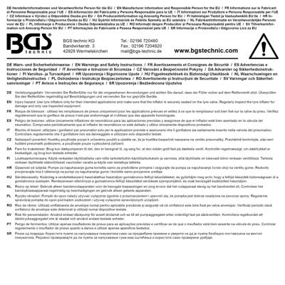 BGS technic compressed air tyre inflation gun 0 - 10 bar
