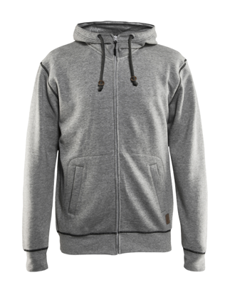 Blåkläder Hooded Sweatshirt met rits 33981157 | Grijs Mêlee | Maat M - 7330509478073