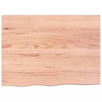 Wandschap 80x60x2 cm behandeld massief eikenhout lichtbruin - thumbnail