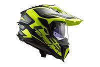 LS2 endurohelm "mx701 explorer alter", uitneembaar en wasbaar, rescue wangkussentjes, micrometrische sluiting, verwijderbare helmtop, voorbereiding voor helmcommunicatie, pinlock 70 maxvision™. helmet mx701 explorer alter xl bl./yel.matt - thumbnail