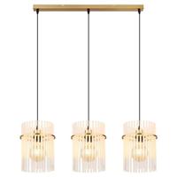 Globo Zwarte hanglampGorley gekleurd glas 3-lichts - 15698-3HMM - thumbnail