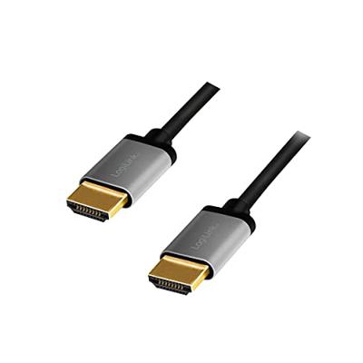 LogiLink CHA0100 HDMI kabel 1 m HDMI Type A (Standaard) Zwart, Grijs - thumbnail