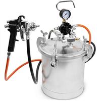 Airpress Drukvat Verzinkt 8.5 L + Verfspuit - 45202 - thumbnail
