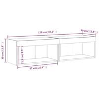 Tv-meubels met LED-verlichting 2 st 60x30x30 cm wit - thumbnail