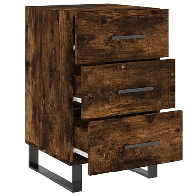 Nachtkastje 40x40x66 cm bewerkt hout gerookt eikenkleurig Nachtkastje 40x40x66 cm bewerkt hout gerookt eikenkleurig