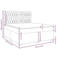 Boxspring met matras fluweel zwart 180x200 cm - thumbnail