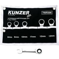 Kunzer 7RRS06 Steek-ringratelsleutelset 6-delig Sleutelbreedte (metrisch) 8 - 13 mm - thumbnail