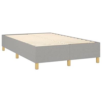 Boxspring met matras stof lichtgrijs 120x200 cm